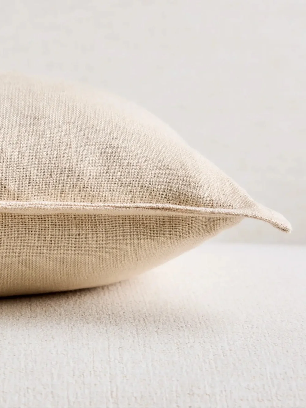 Quince European Linen Flange Edge Pillow Cover Natural 12x20
